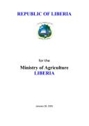 Ministry of Agriculture(MOA), Liberia Service Delivery Charter
