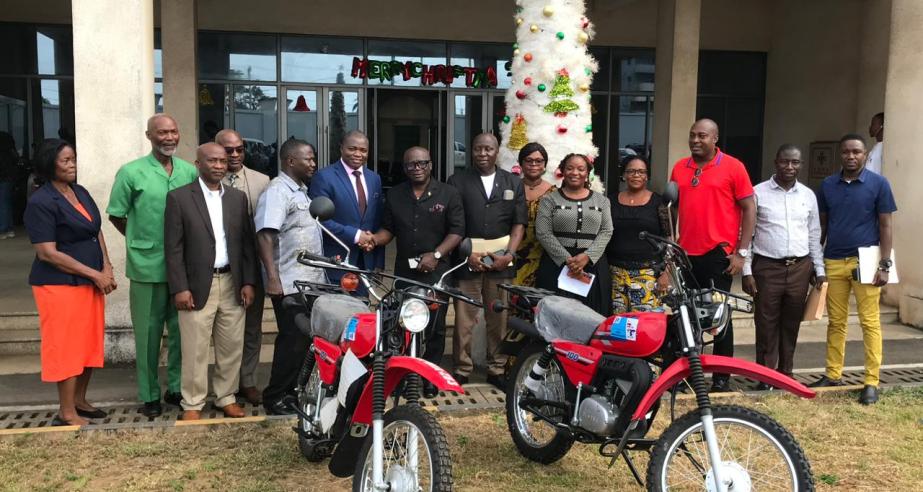 UNDP Donates 16 Motorbikes to Boost Agricultural Extension Services in Liberia