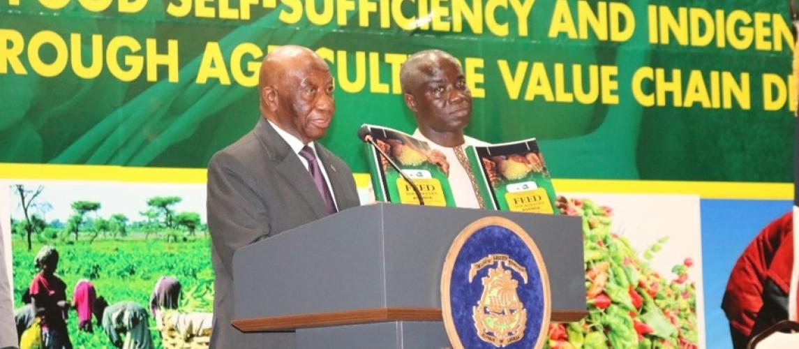 (L -R) His Excellency President Joseph Nyuma Boikai and Hon. Minister of Agriculture,  Dr, J. Alexander Nuetah(PhD)