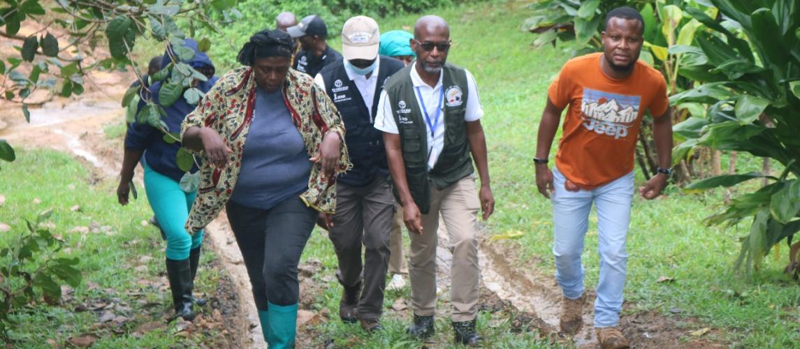 WorldBank TTL in the field inspecting Project intervention areas