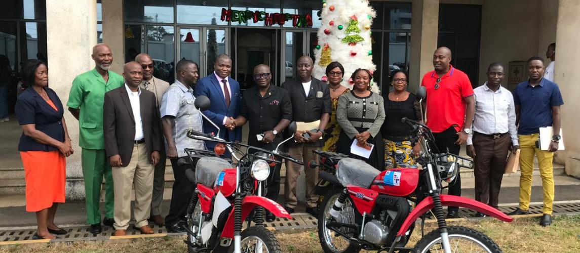 UNDP Donates 16 Motorbikes to Boost Agricultural Extension Services in Liberia