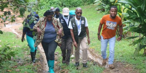 WorldBank TTL in the field inspecting Project intervention areas