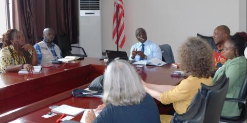 MOA Senior  Senior Management in meeting with the EU Delegation to Liberia