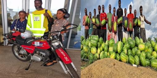 Khalil Dukuly, owner of the “Dukuly Ken-Karrat Inc, recipient of the motorcycle